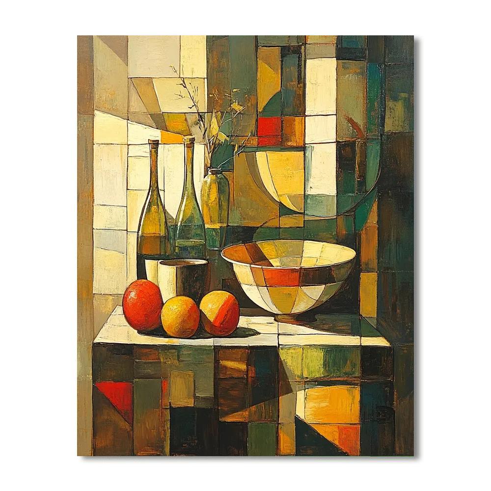 Paul Cezanne Inspired Still Life With Bread And Wine Paint by numbers art