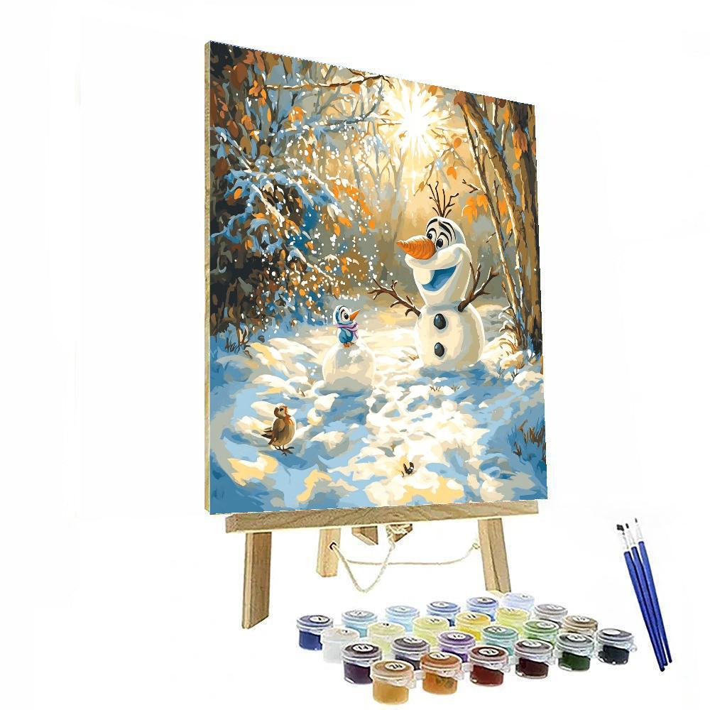 Olaf Sunny Snow Play painting number kit