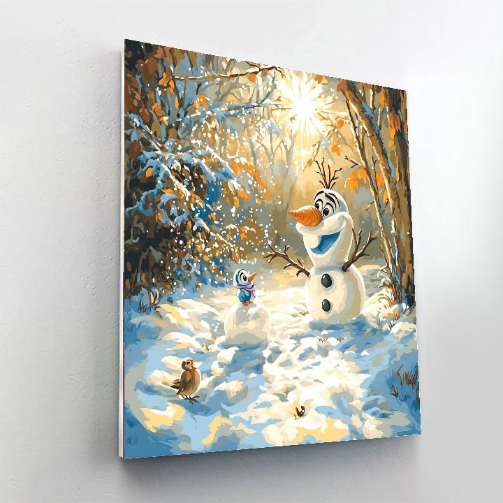Olaf Sunny Snow Play painting number kit