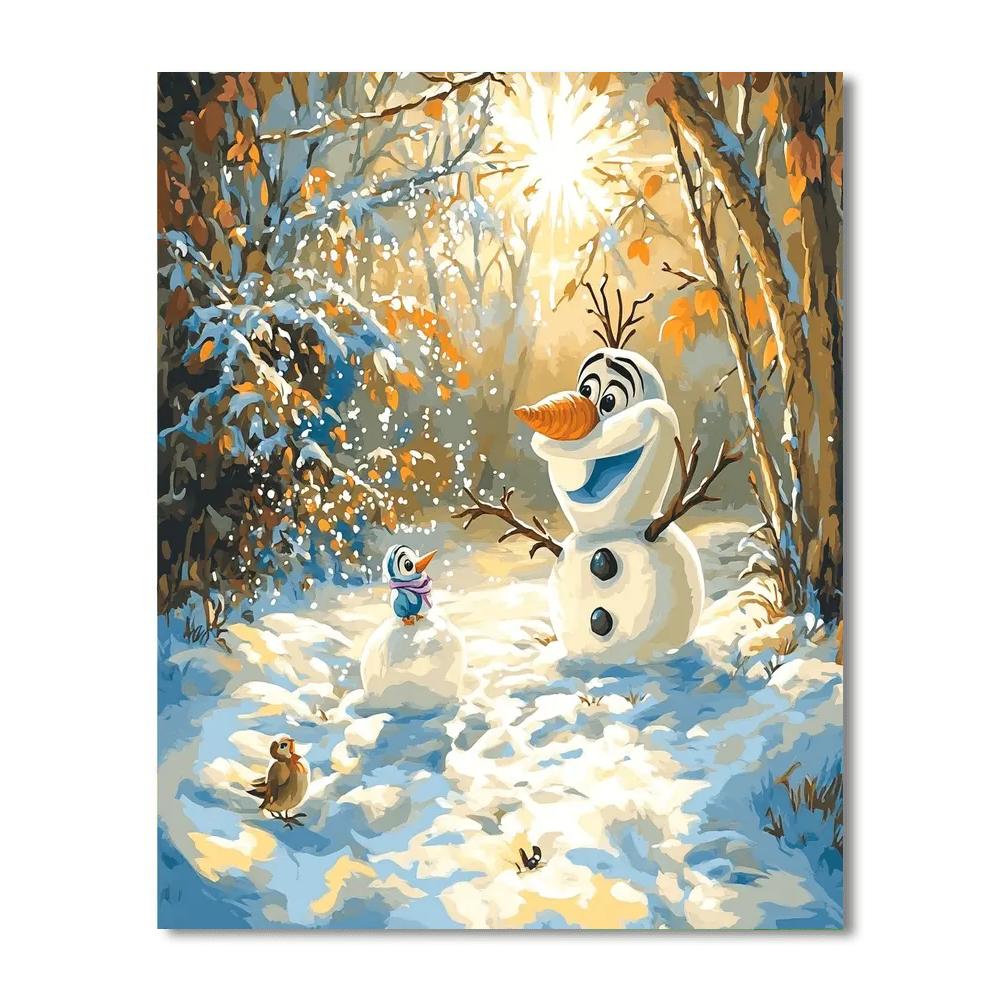 Olaf Sunny Snow Play painting number kit