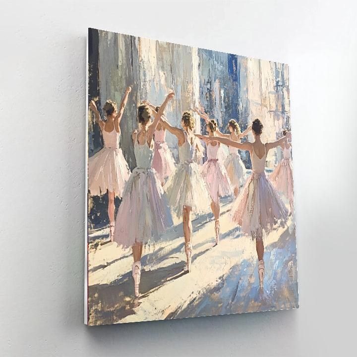 Edgar Degas Inspired Ballerina Rehearsal paint by numbers