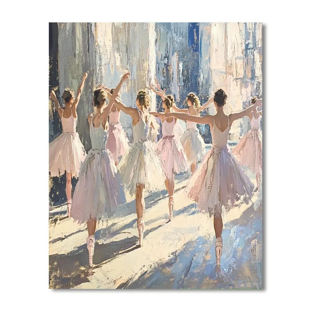Edgar Degas Inspired Ballerina Rehearsal paint by numbers