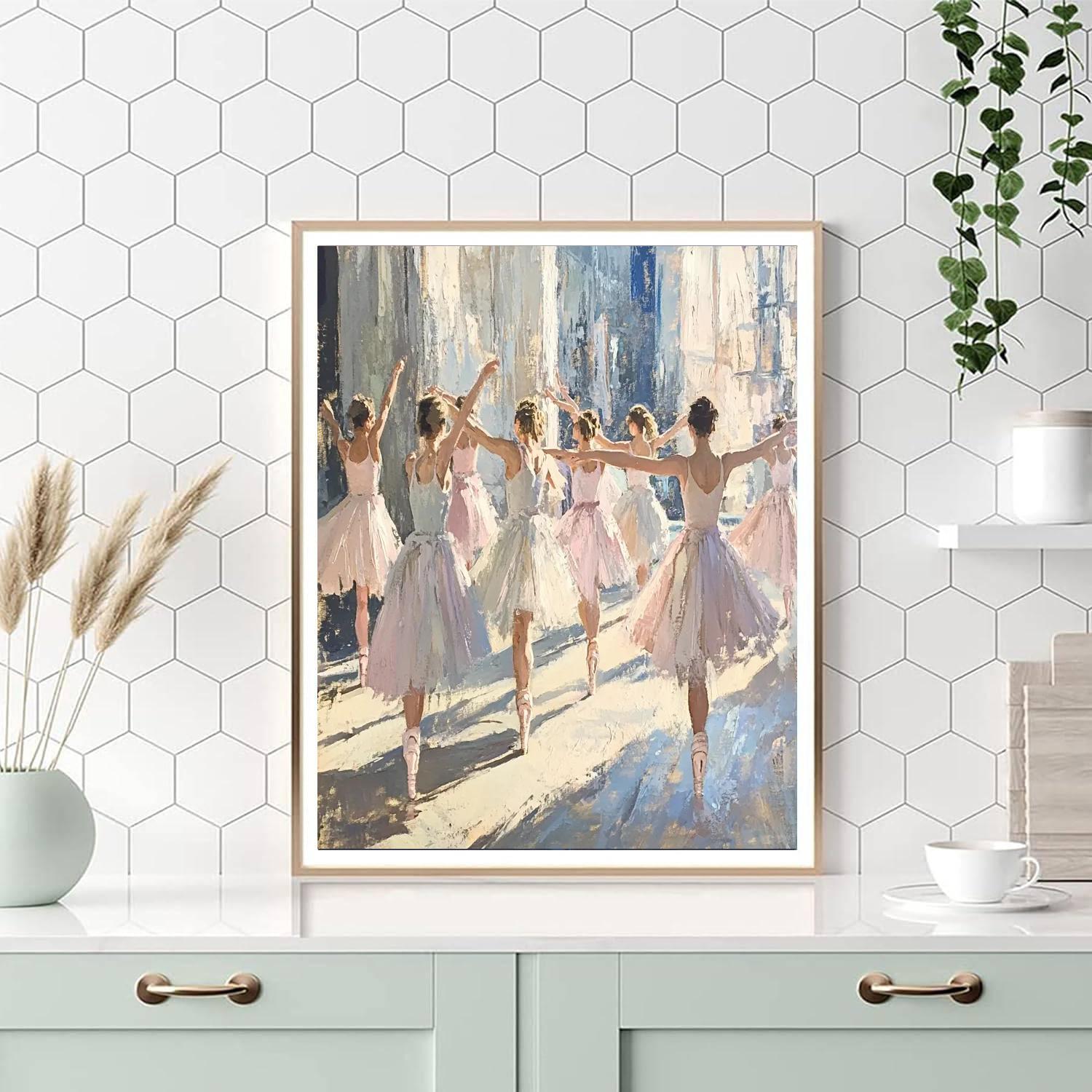 Edgar Degas Inspired Ballerina Rehearsal paint by numbers