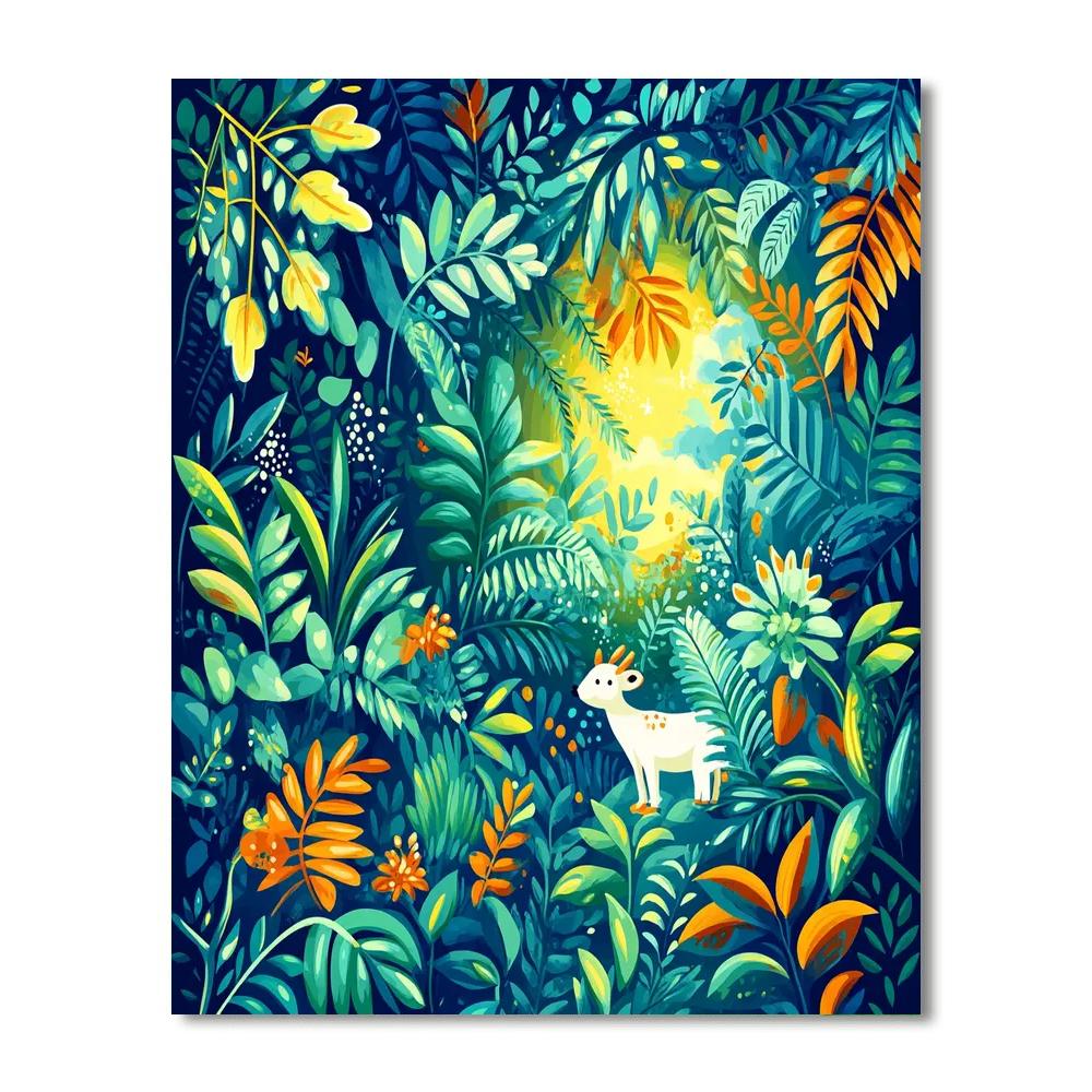 Henri Rousseau Inspired Jungle Expedition paint by numbers
