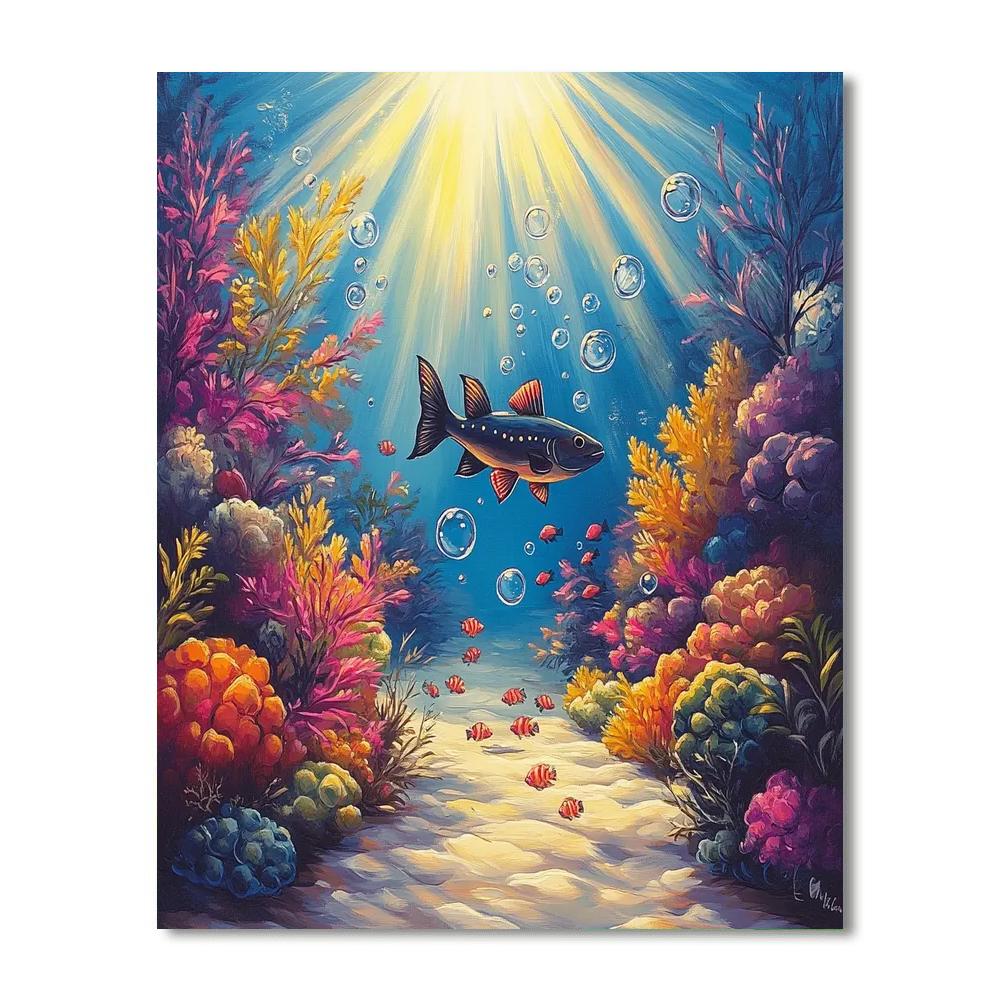 Flounder Coral Play paint by number