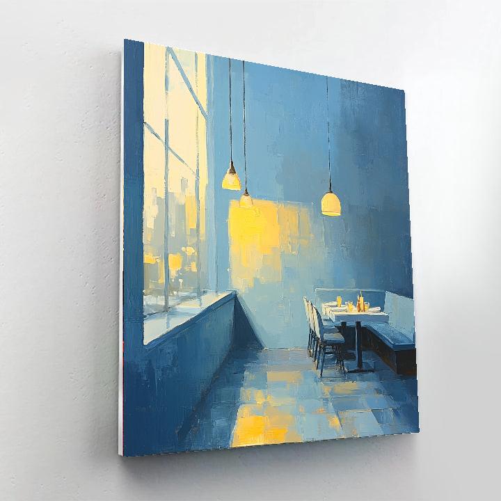 Edward Hopper Inspired Lonely Cafe At Dawn paint by numbers