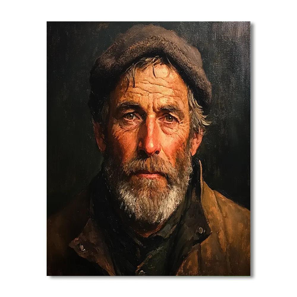 Rembrandt Inspired Portrait Of An Explorer paint by color