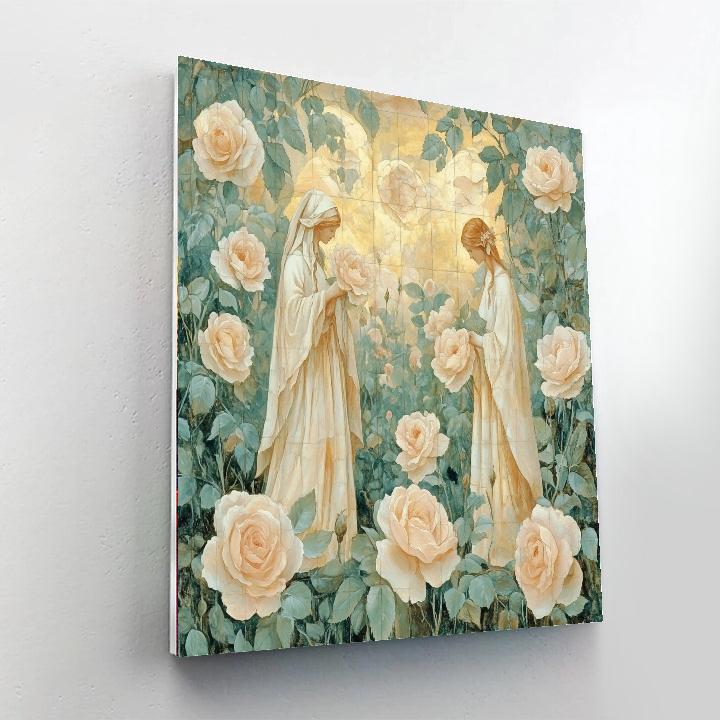 Botticelli Inspired Garden Of Roses DIY paint by numbers