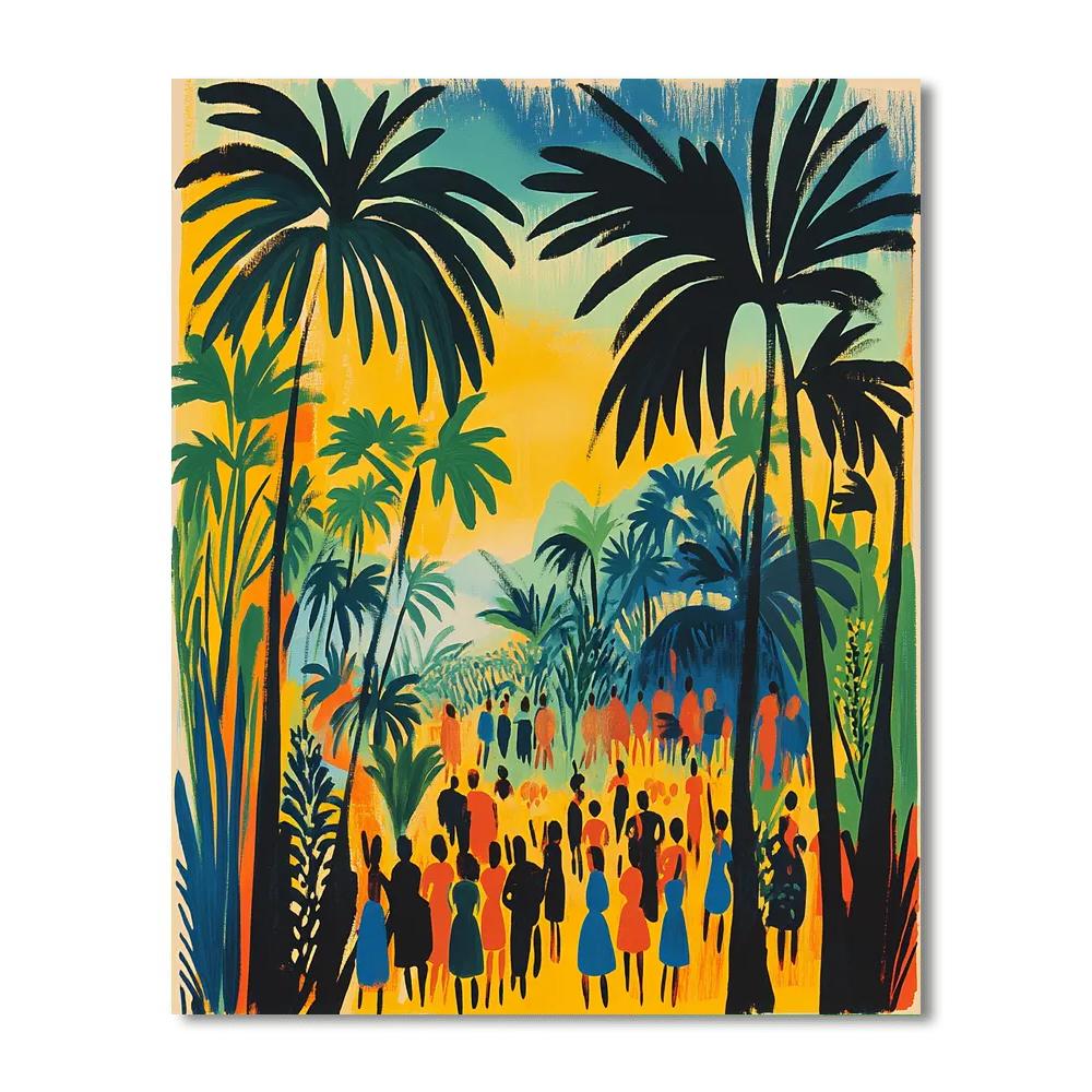 Paul Gauguin Inspired Island Festival paint by number