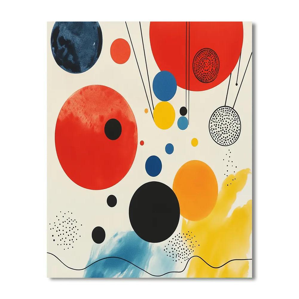 Joan Miro Inspired Playful Planets Numbered painting kits