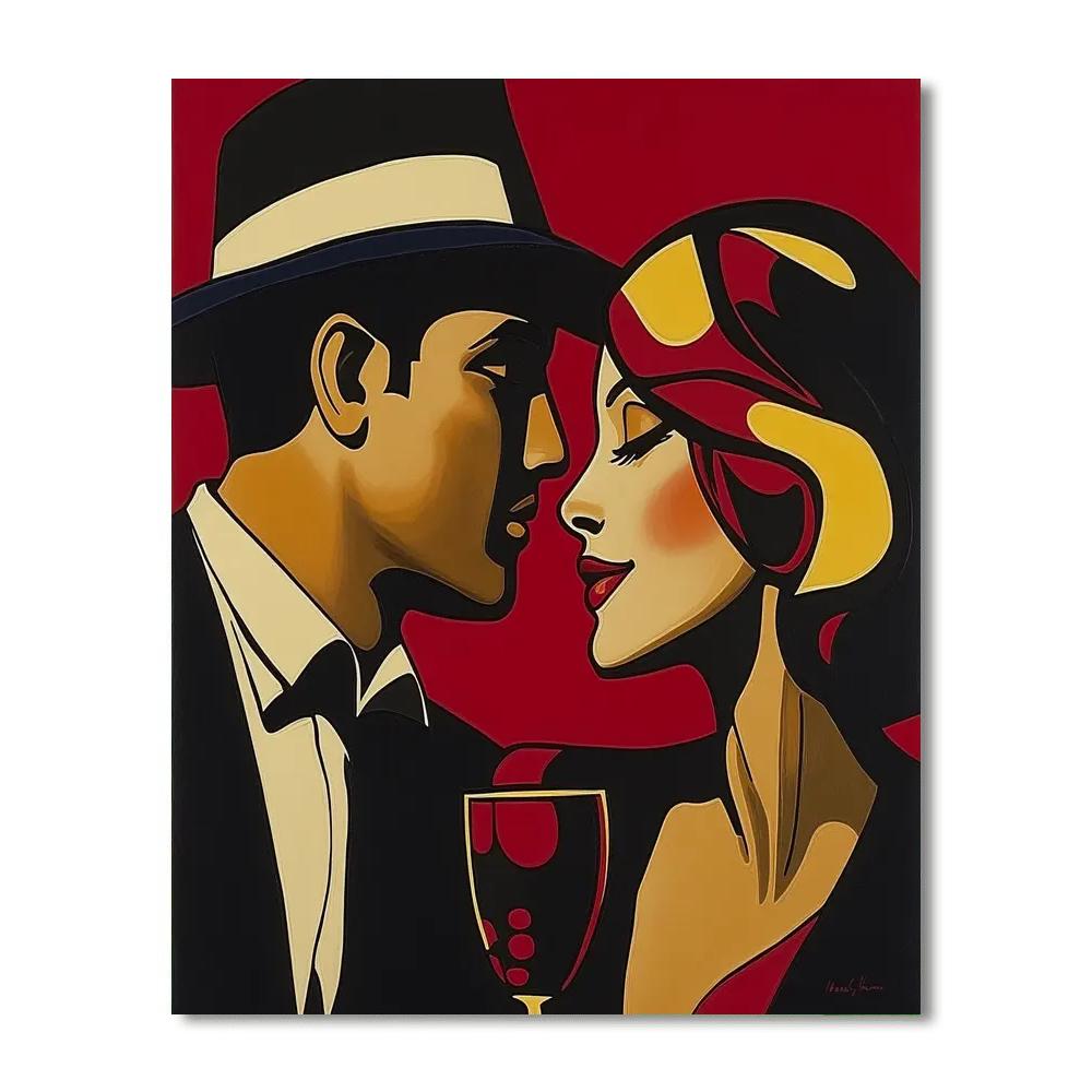 Henri De ToulouseLautrec Inspired Nightclub Poster Numbered painting kits