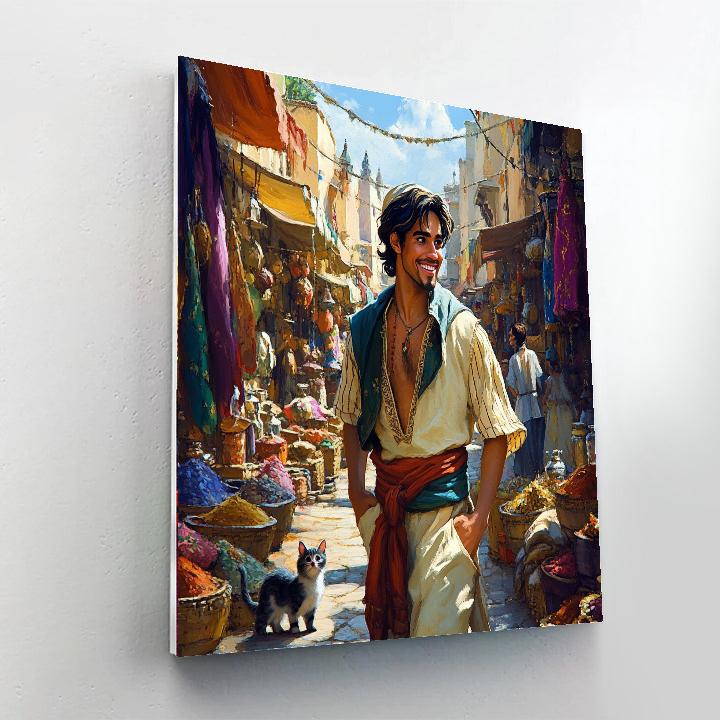 Aladdin Market Adventure Numbered painting kits