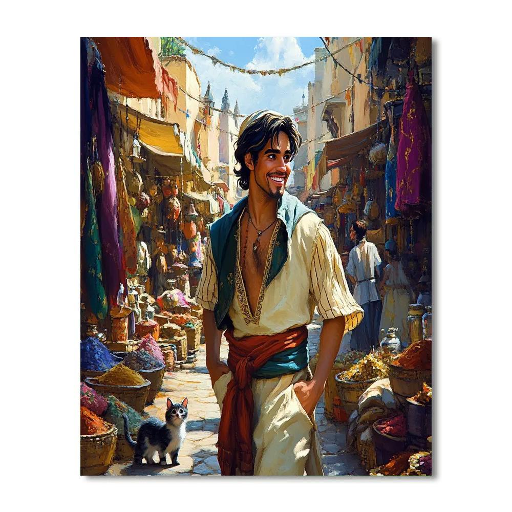 Aladdin Market Adventure Numbered painting kits