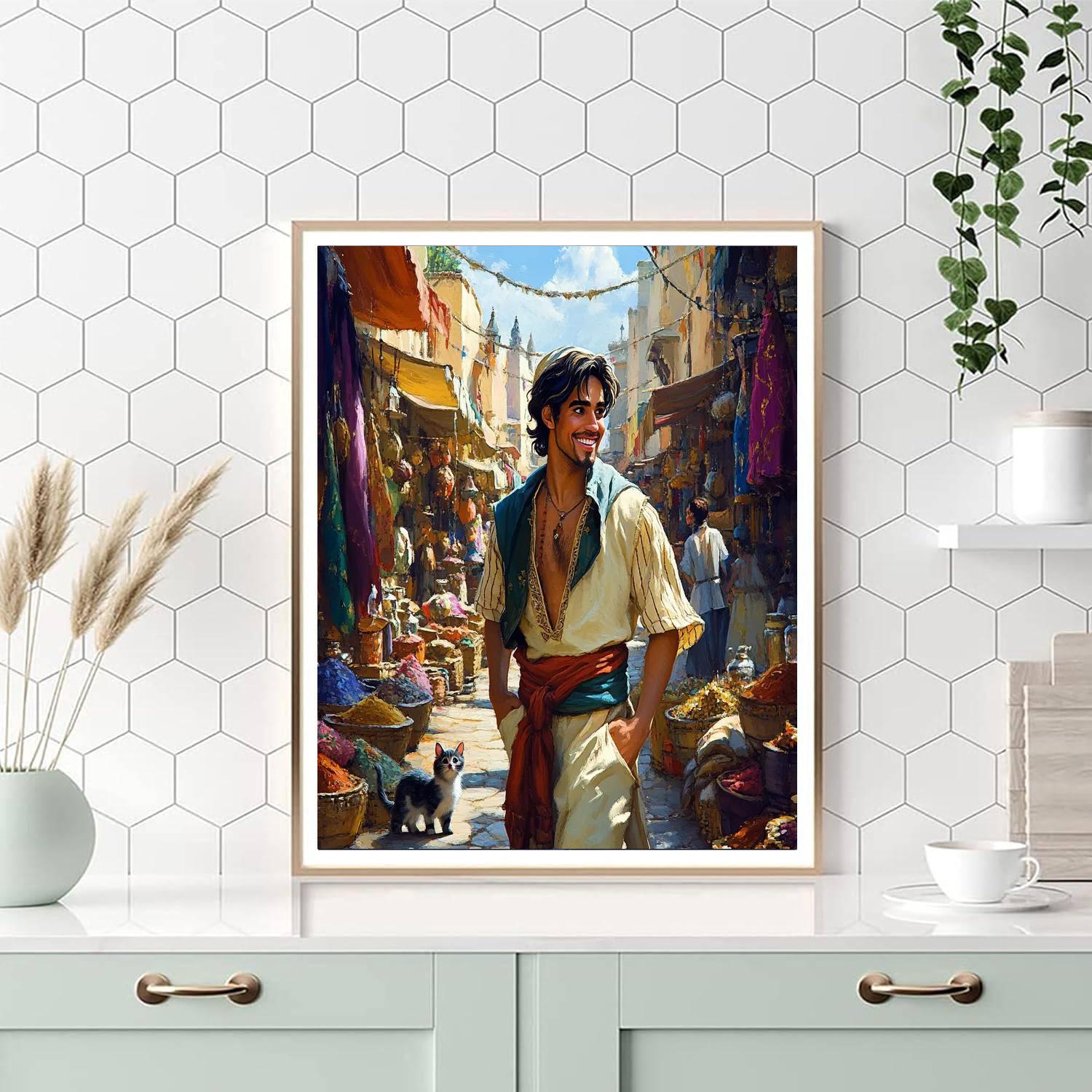 Aladdin Market Adventure Numbered painting kits