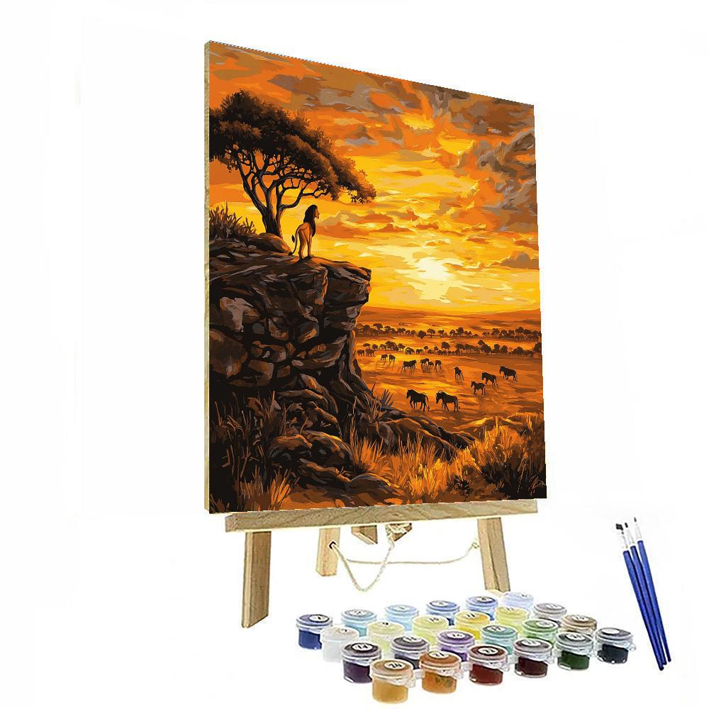 Simba Savannah Sunset painting number kit