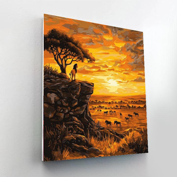 Simba Savannah Sunset painting number kit