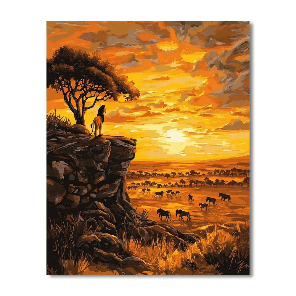 Simba Savannah Sunset painting number kit