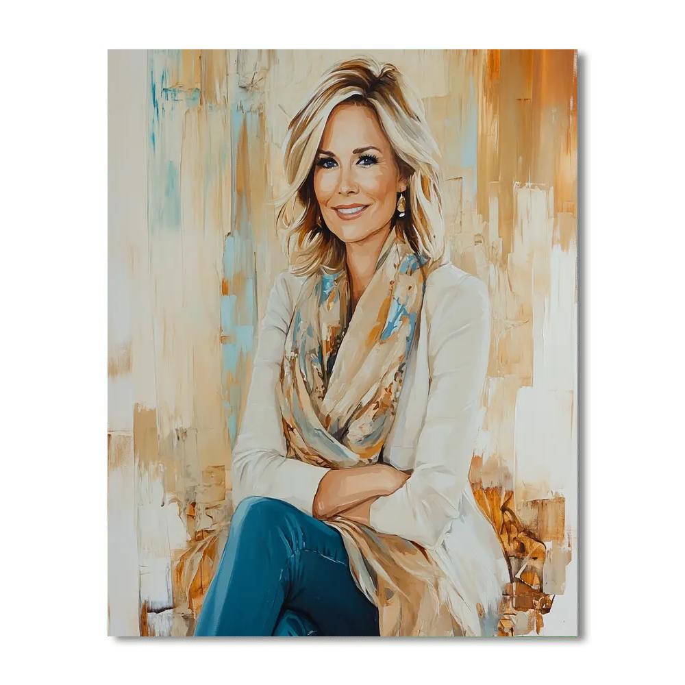 John Singer Sargent Inspired Portrait With Scarf Paint by numbers art