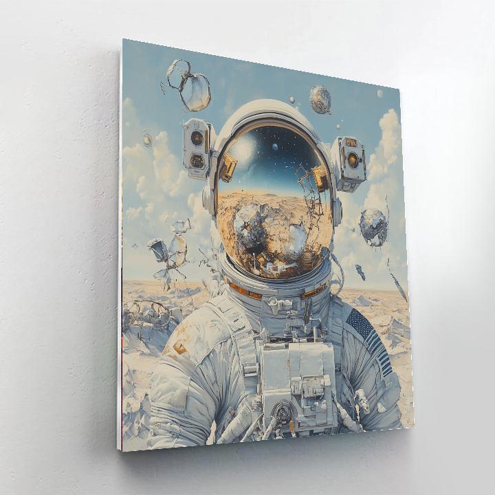 Salvador Dali Inspired Astronaut Reverie painting number kit