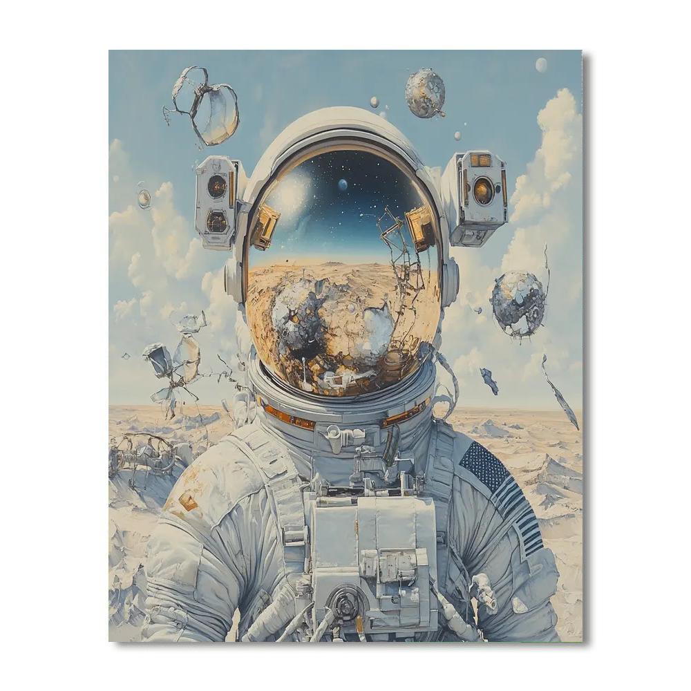 Salvador Dali Inspired Astronaut Reverie painting number kit