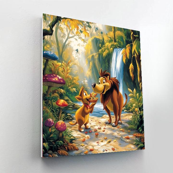 Timon And Pumbaa Jungle Fun paint by numbers