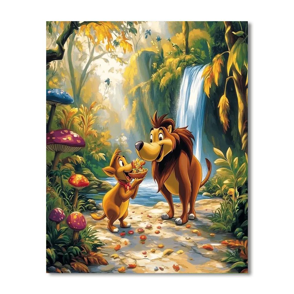 Timon And Pumbaa Jungle Fun paint by numbers
