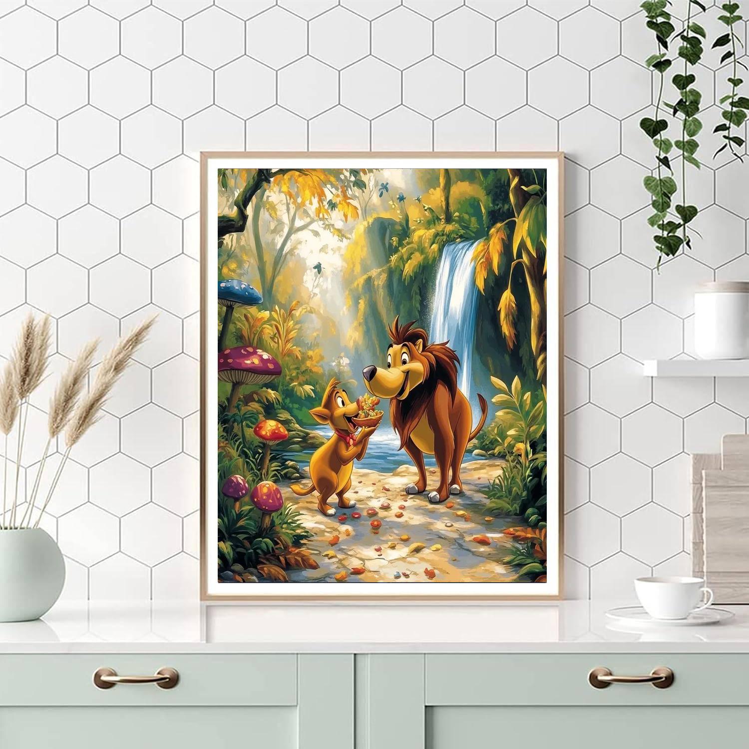 Timon And Pumbaa Jungle Fun paint by numbers