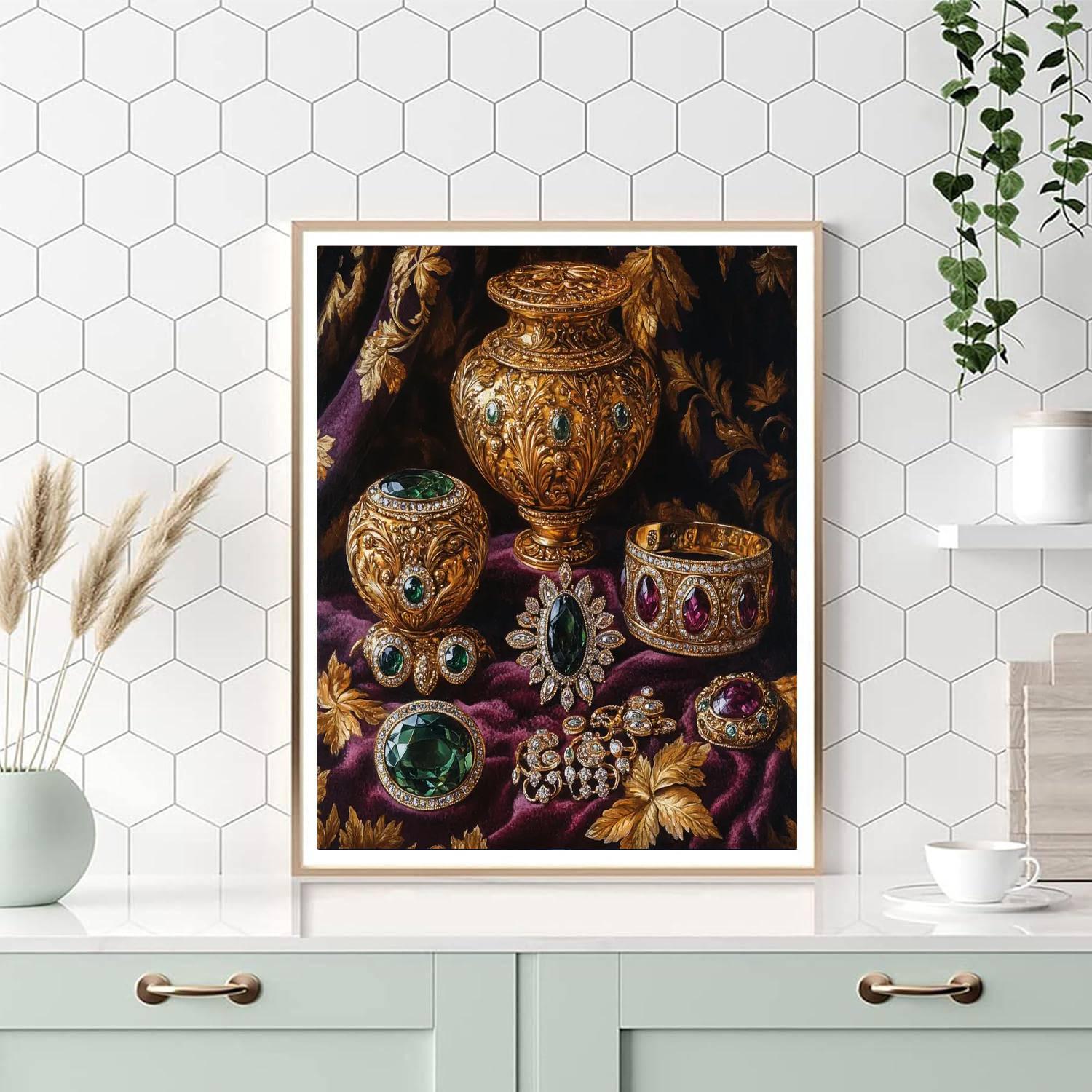 Gustav Klimt Inspired Decorative Jewelry Still Life Paint by numbers kits