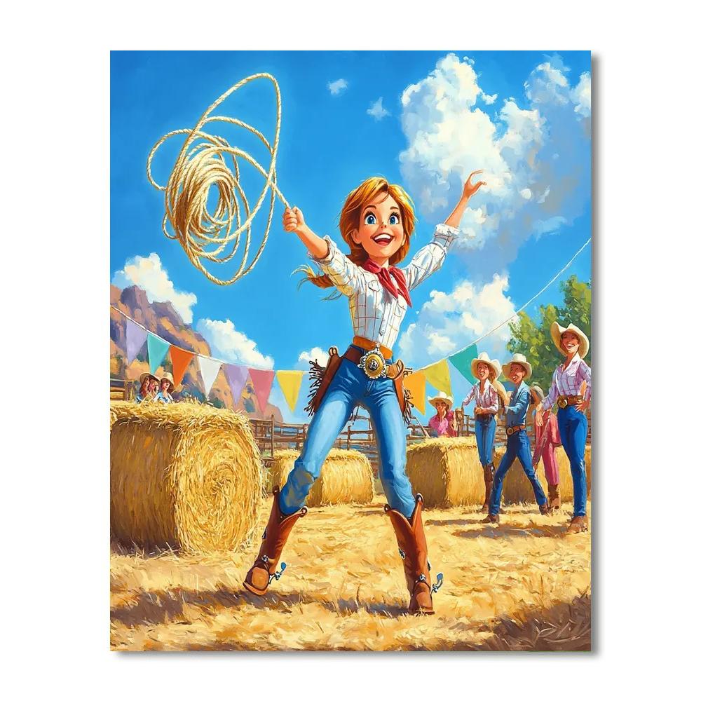 Jessie Roundup Rodeo DIY paint by numbers