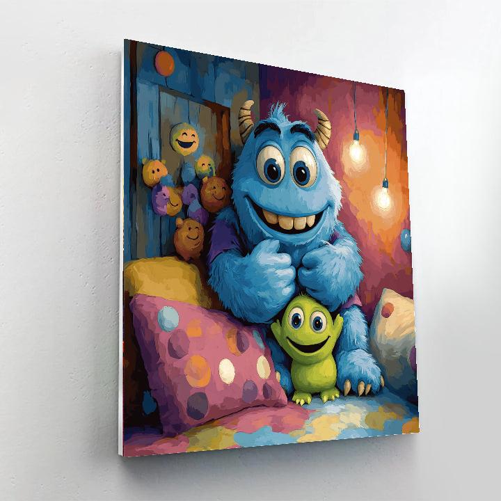 Sulley Monster Hug paint by color