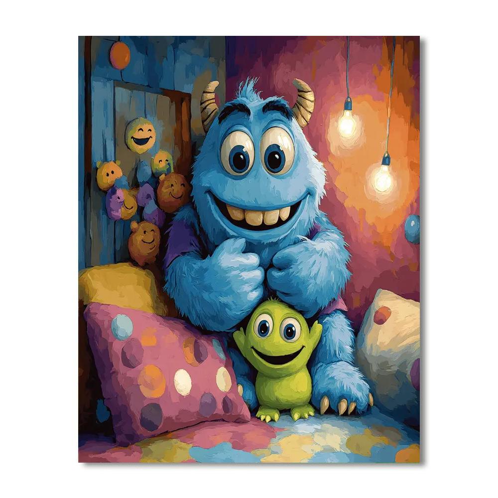 Sulley Monster Hug paint by color