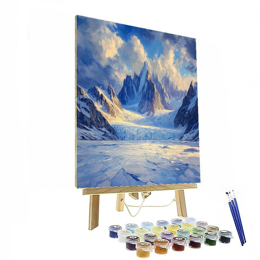 William Turner Inspired Mountain Glacier painting number kit