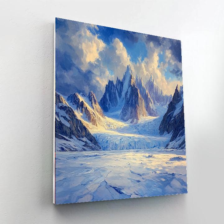 William Turner Inspired Mountain Glacier painting number kit