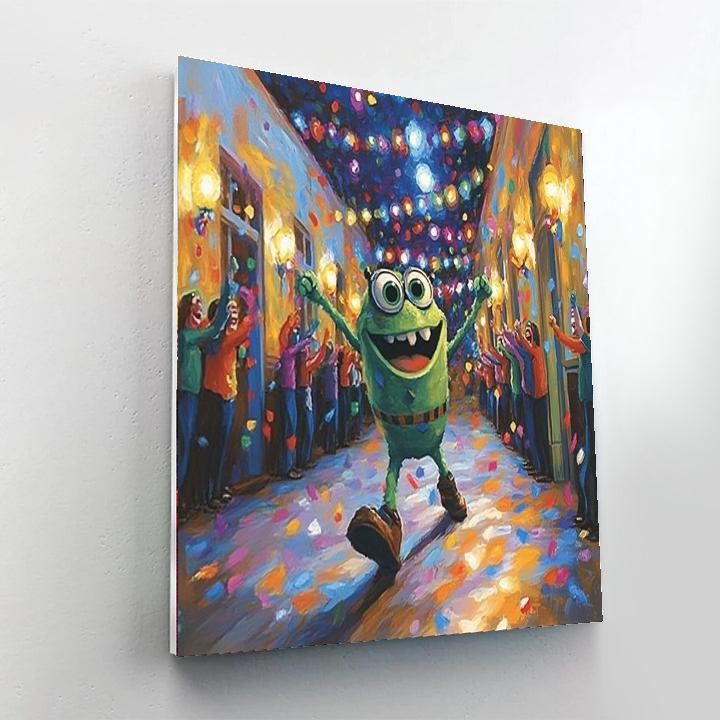 Mike Wazowski Silly Dance paint by color