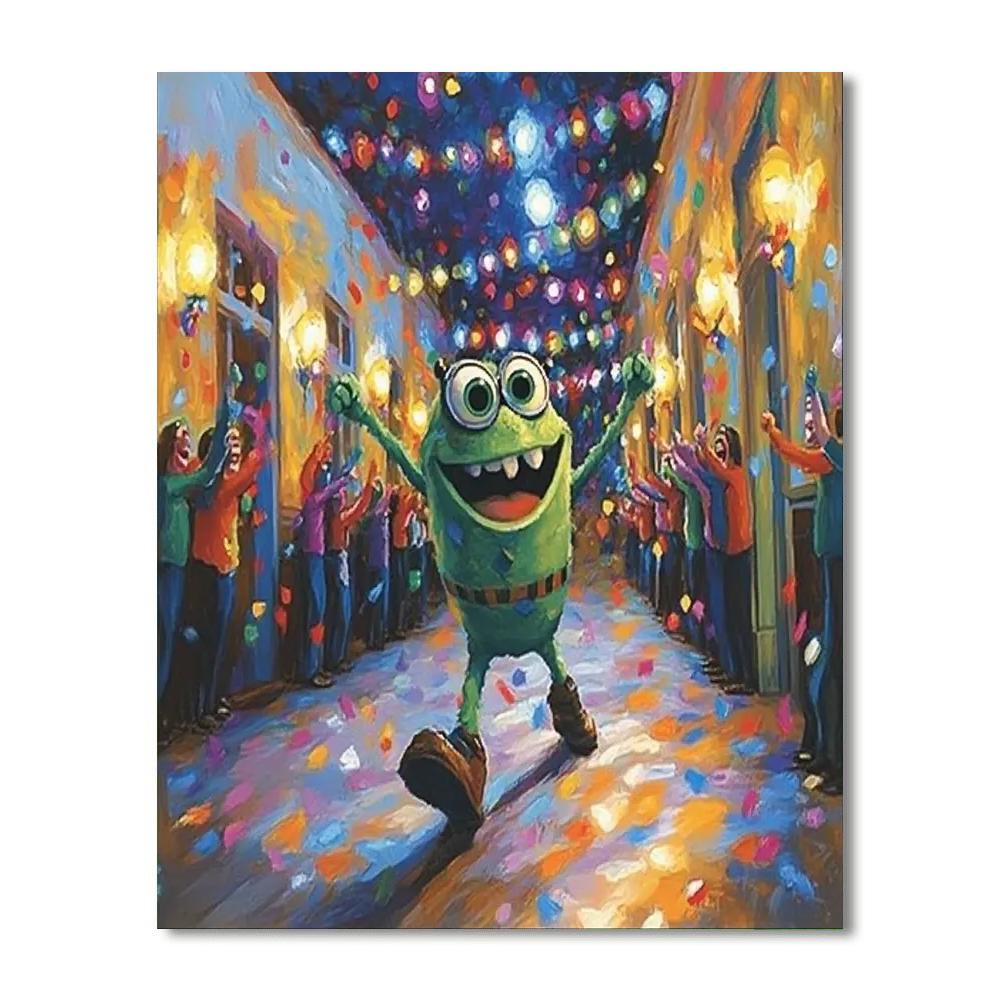 Mike Wazowski Silly Dance paint by color