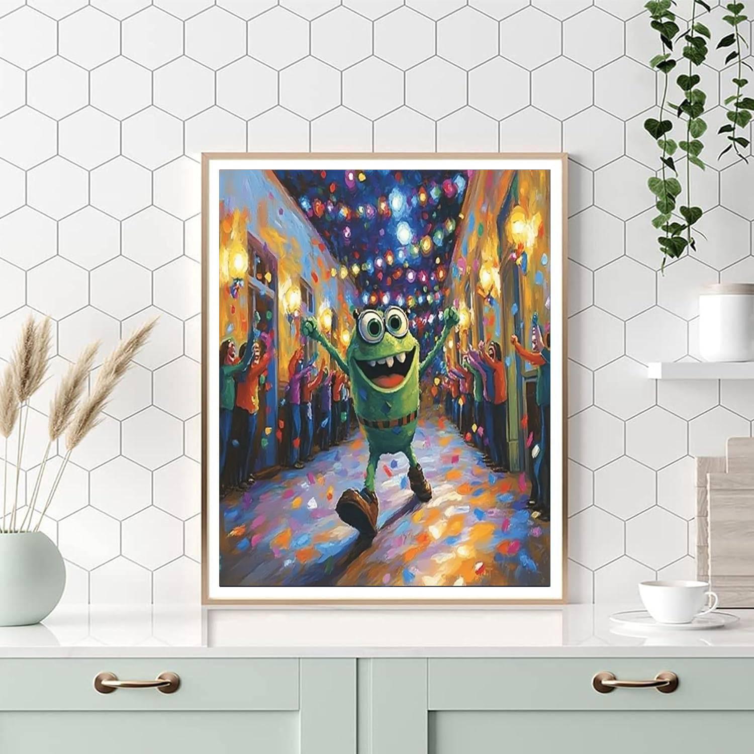 Mike Wazowski Silly Dance paint by color