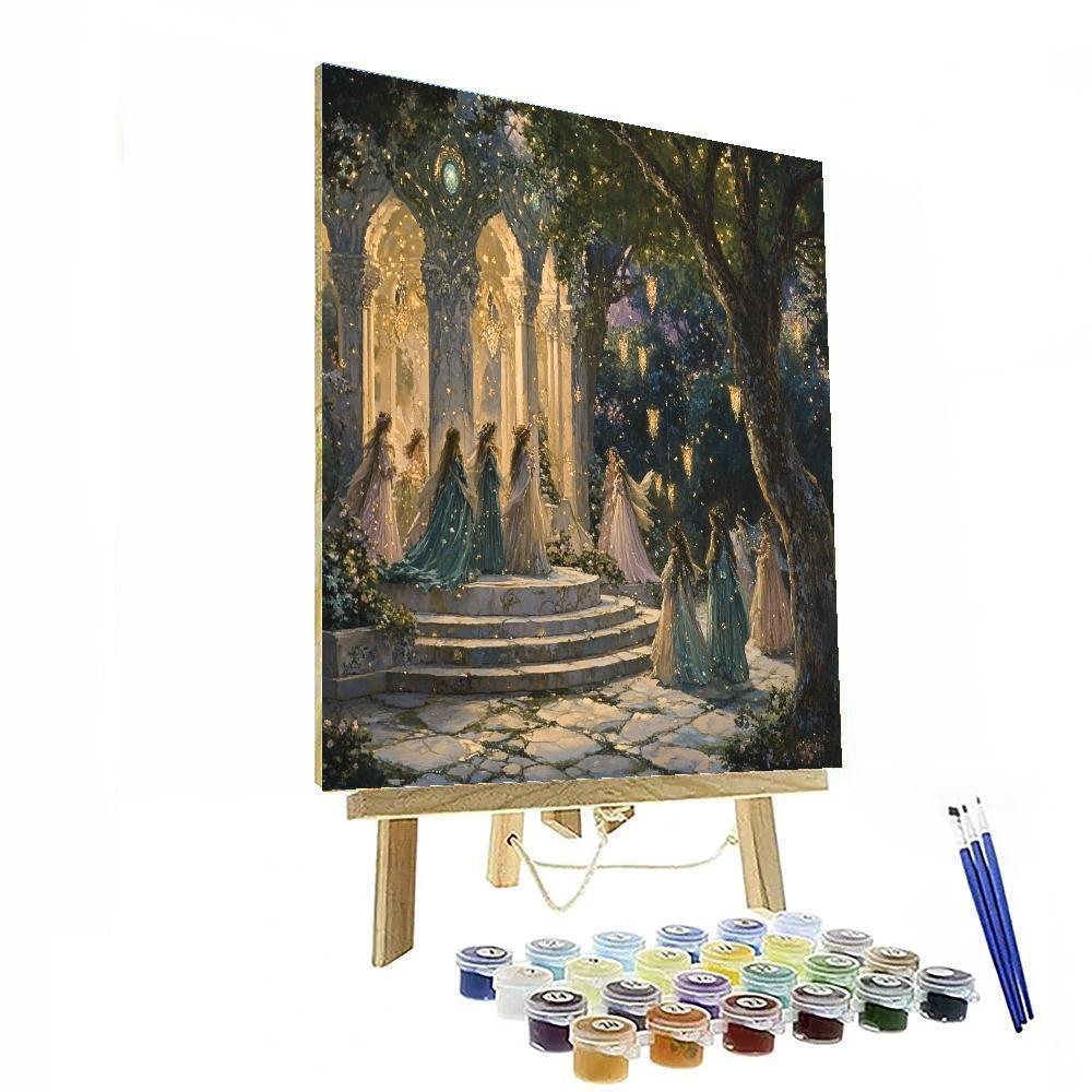 Edward BurneJones Inspired Fairy Court Numbered painting kits