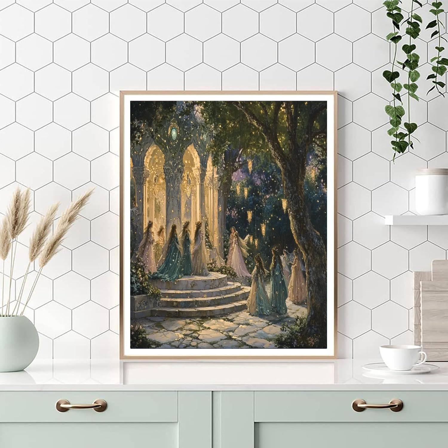 Edward BurneJones Inspired Fairy Court Numbered painting kits