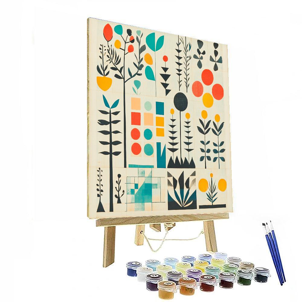 Paul Klee Inspired Abstract Garden Numbered painting kits