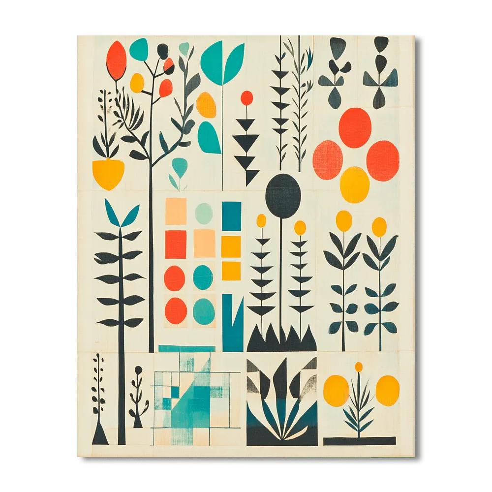 Paul Klee Inspired Abstract Garden Numbered painting kits