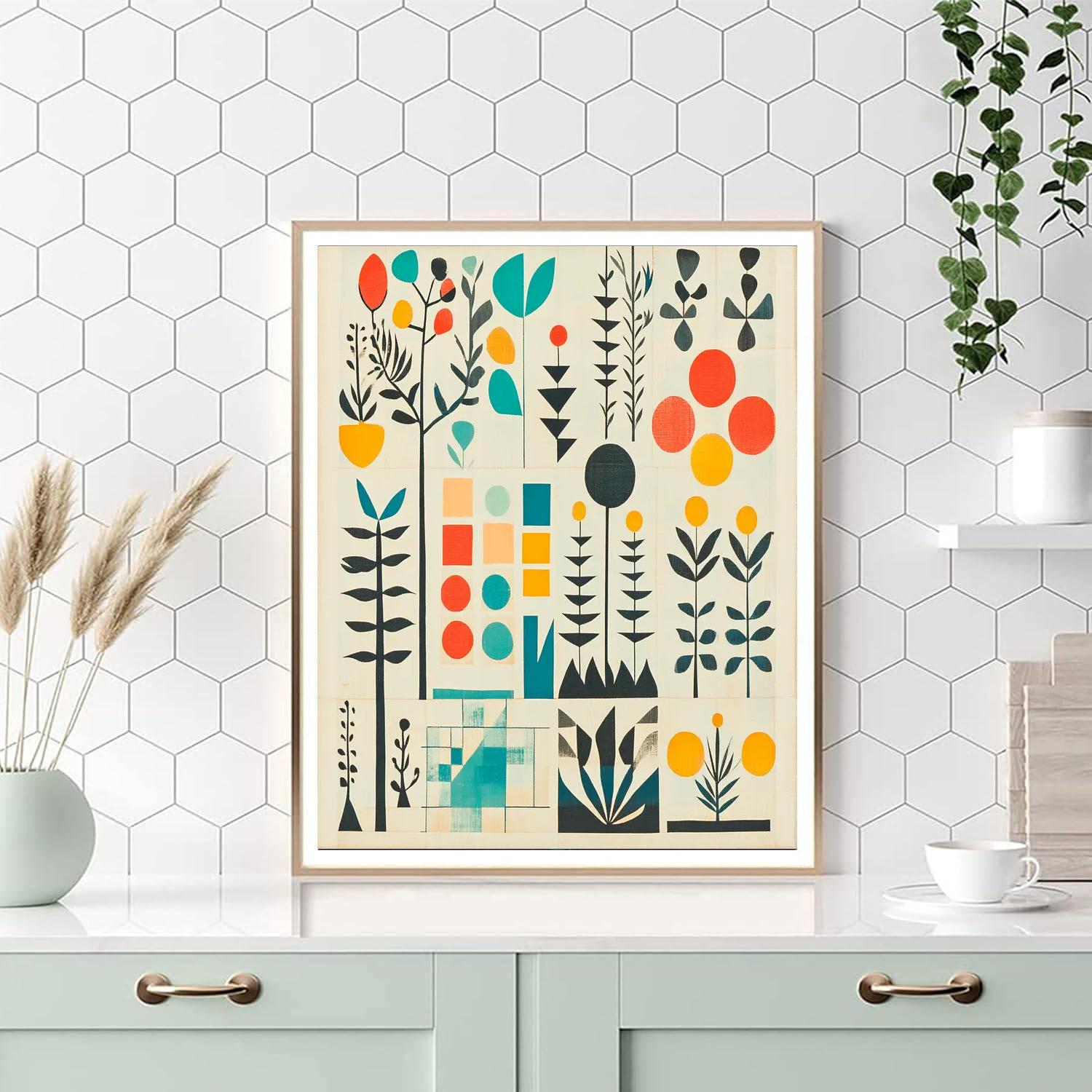 Paul Klee Inspired Abstract Garden Numbered painting kits