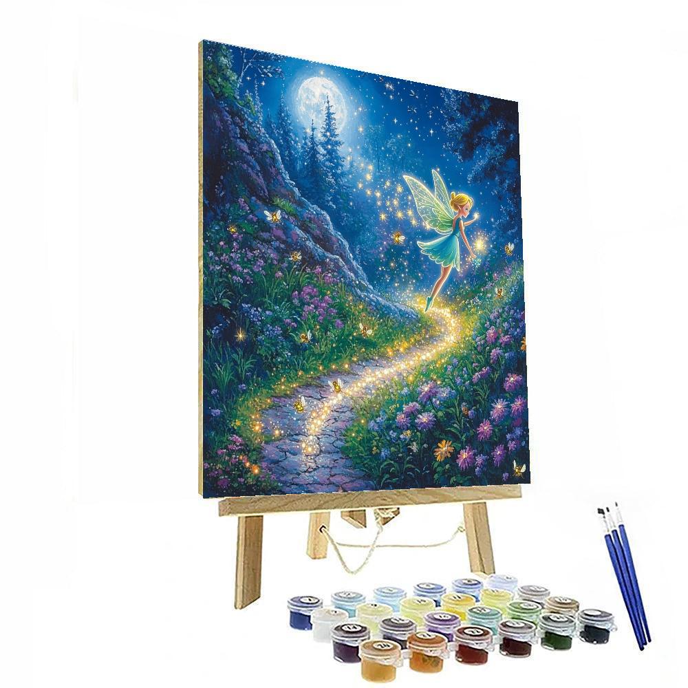 Tinker Bell Garden Glow paint by numbers