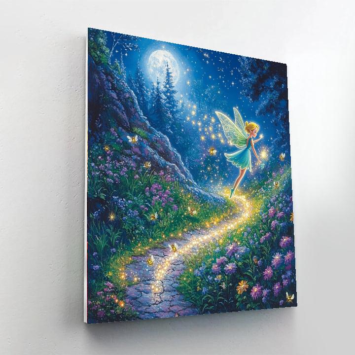 Tinker Bell Garden Glow paint by numbers