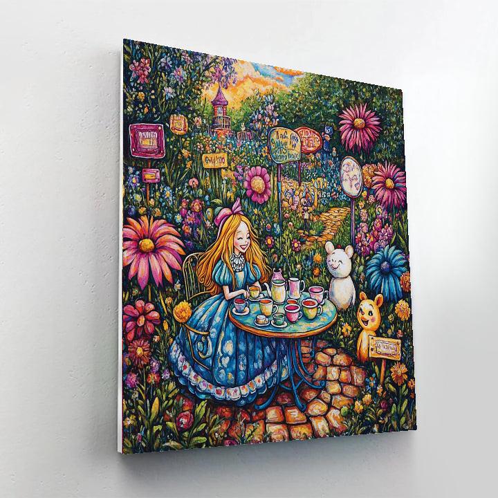 Alice Wonderland Tea Party Painting by numbers kit