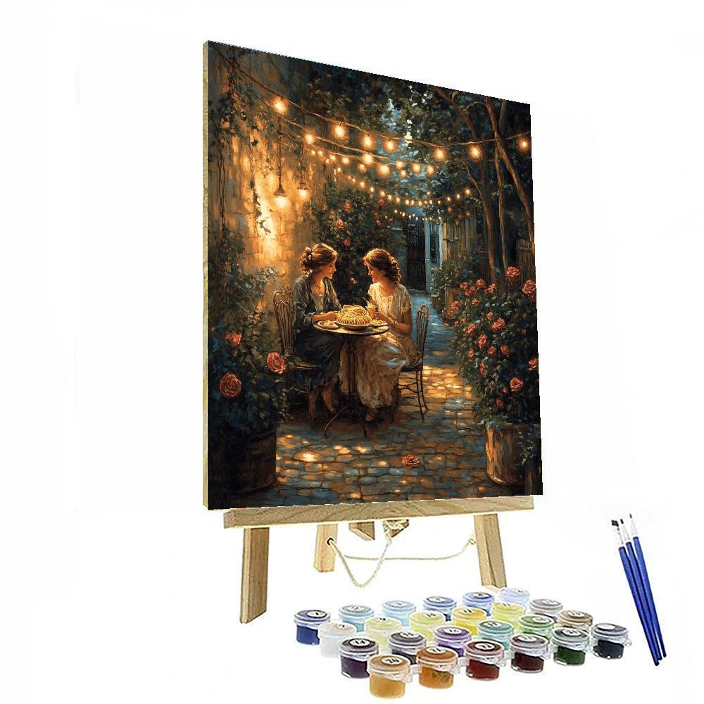 Lady And Tramp Spaghetti Date paint by numbers