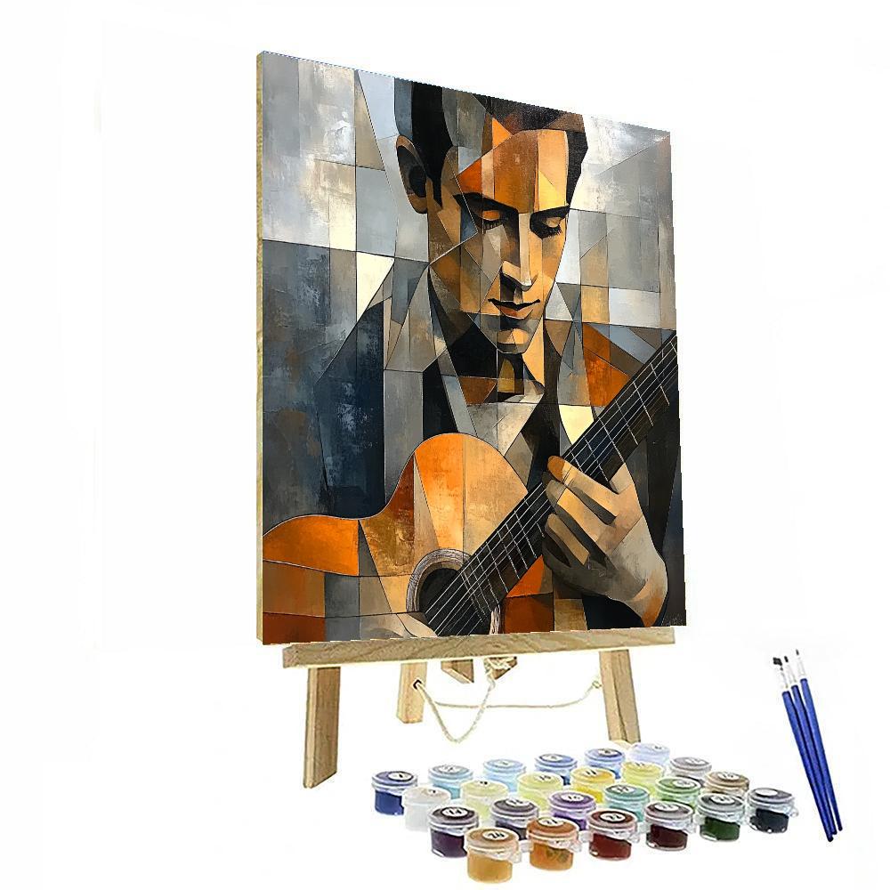 Picasso Inspired Abstract Guitarist Paint by numbers art