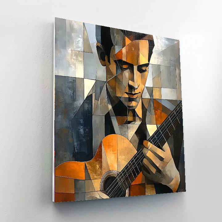 Picasso Inspired Abstract Guitarist Paint by numbers art