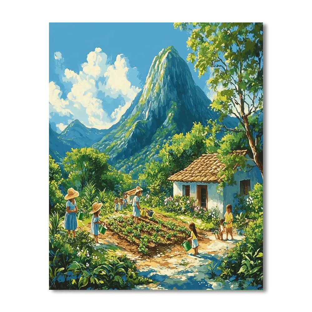 Pacha Village Helper Numbered painting kits