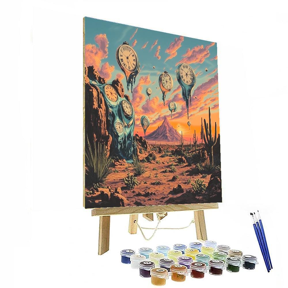 Salvador Dali Inspired Surreal Desert DIY paint by numbers