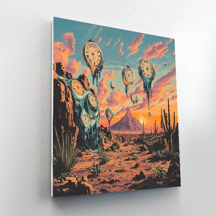 Salvador Dali Inspired Surreal Desert DIY paint by numbers